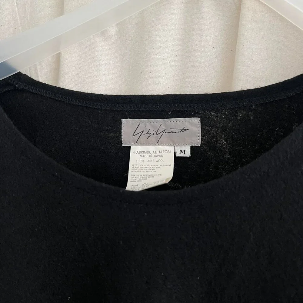 Yohji Yamamoto Femme black drape sweater - Picture 7 of 8